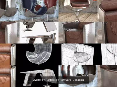 Aviator by Restoration Hardware 3D Model Collection