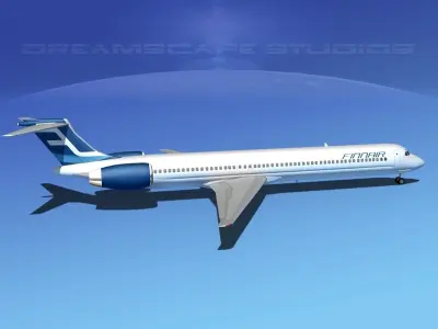 McDonnell Douglas MD80 Finnair 3D model