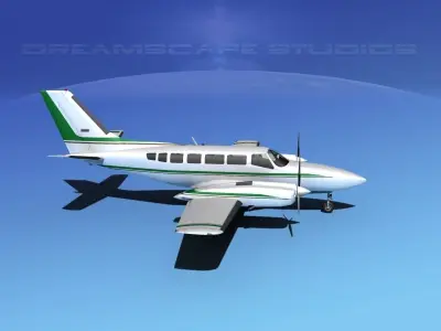Cessna 404 Titan Courier V05 3D model