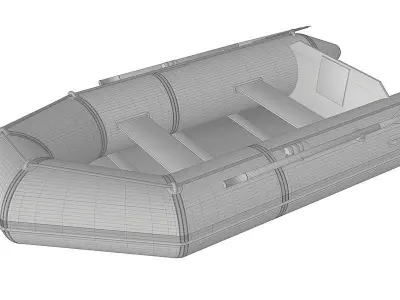 Inflatable Boat 2 BLENDER 3D Model Cycles 3D model