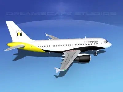 Airbus A319 Monarch  3D model
