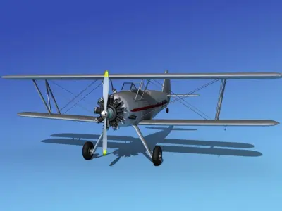Stearman PT-17 Kaydet V06 3D model