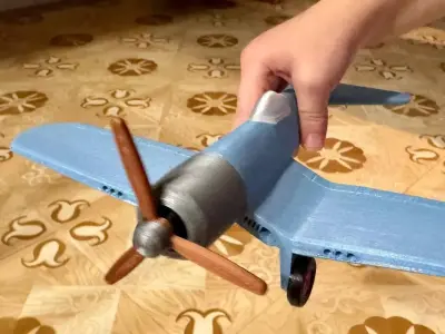 Classic Propeller Airplane Toy Printable Assembly Kit 3D print model