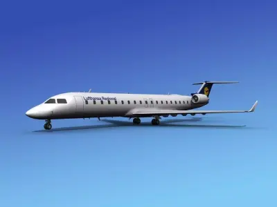 Bombardier CRJ700 Lufthansa 3D model