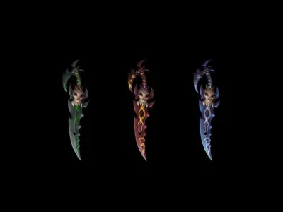 Sacrifice Dagger Low-poly 3D model