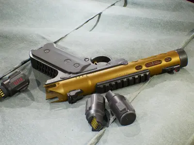 Energy Emblazer EK-3000 - Sci-Fi Plasma Gun Low-poly 3D model