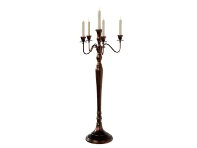 Candle Stand Maya Rigged Free low-poly 3D model