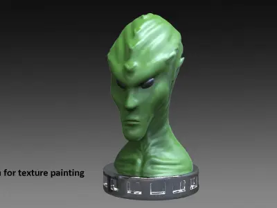 Alien Statue 3D print model purchase