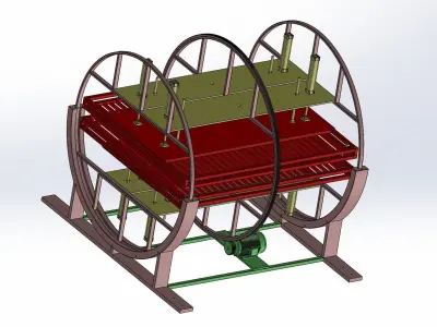Double - station rotating conveyor 3D model