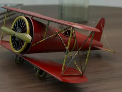 Vintage Toy Plane 3D model