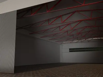 Hangar  for airplanes 3D model