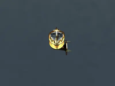 Old ship lamp dome 3D model