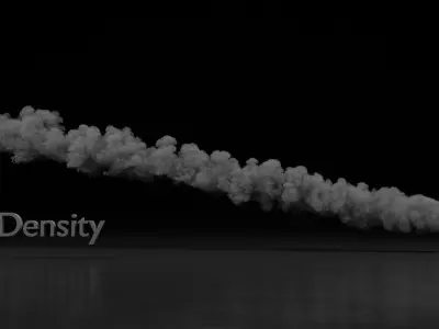 High Resolution Rocket Smoke Trail 3D model