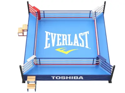 Detailed Boxing Ring 02 3D model