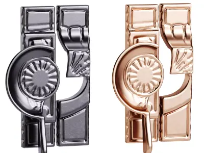 Antique Brass Window Sash Lock Victorian Style Window Locks 3D model