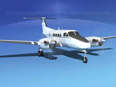 Beechcraft B200 GT King Air V09 3D model