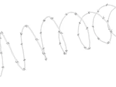 barbed wire high detailed 3D model