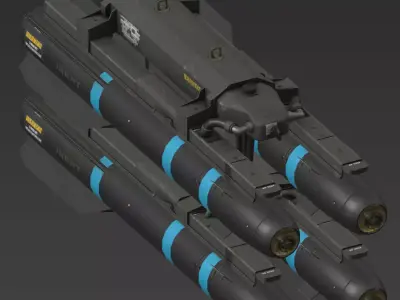 Helfire Missile Launcher Low-poly 3D model