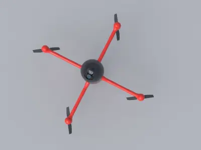Redbull Drone Low-poly 3D model