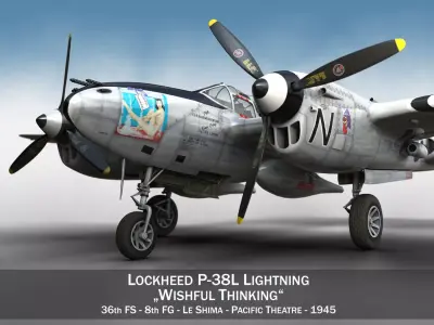 Lockheed P-38 Lightning - Wishful Thinking 3D model