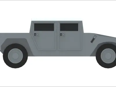 Open Combat Vehicle Low-poly 3D model