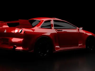 Mitshubishi Lancer Evolution V Free low-poly 3D model