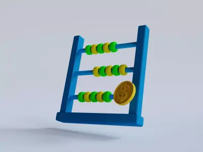 Abacus in 3d Icon Free 3D model