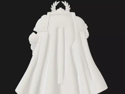 Towering Armored Superhuman With Ornate Cape 3D Print Model 3D print model