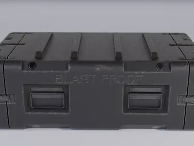 Low-poly military case Free low-poly 3D model