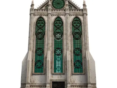 GOTHIC CASTLE BUILDING 7 Low-poly 3D model