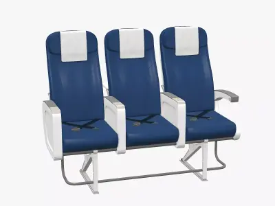 Airplane Chair V6 Low-poly 3D model