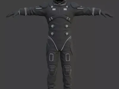 Realistic Astronaut Space Suit 3D model 4
