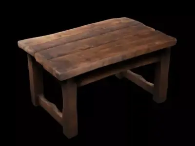Medieval table Low-poly 3D model