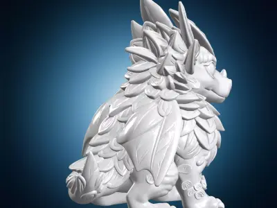 Leaf Dragon Fantasy Creature 3D Print Model 3D print model
