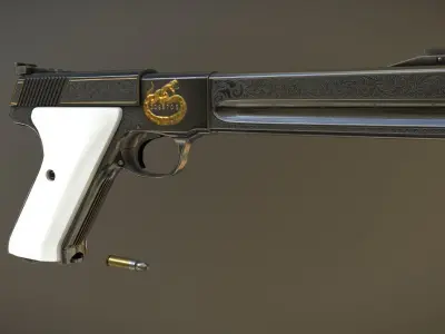 Colt Woodsman Match Target 22LR Pistol 3D model