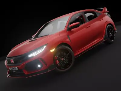 2018 Honda Civic Type R Free 3D model
