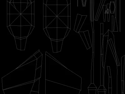 Stingray paper aesthetic Free low-poly 3D model