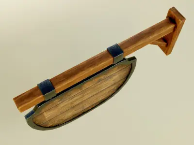 Medival Sign Set Low-poly 3D model