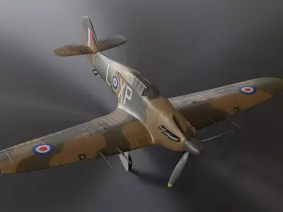 Hawker hurricane MK2 3D model