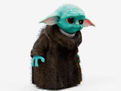 BABY YODA  Rigged for Unreal Engine - Unity - MIXAMO  3D model