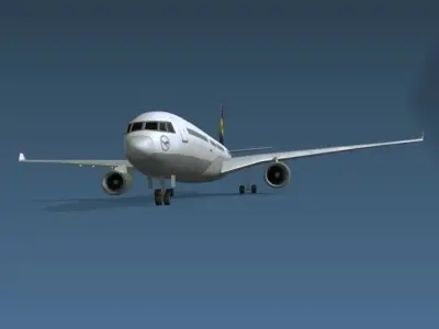Airbus A330 commercial airliner 3D model