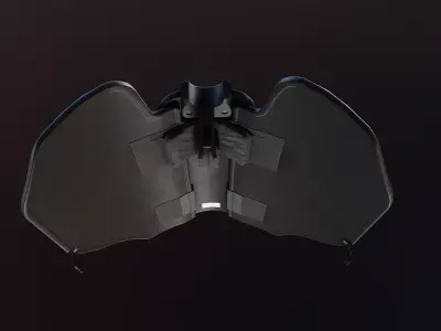 Foldable Butterfly Bulletproof Shield Low-poly 3D model
