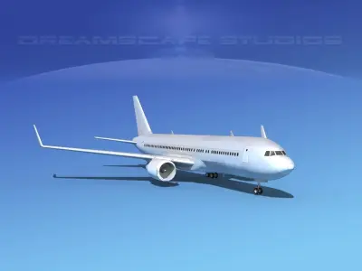 Boeing 767-300 Bare Metal 3D model