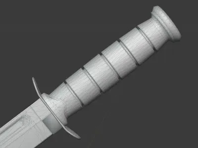 Knife PBR low-poly Game ready Low-poly 3D model