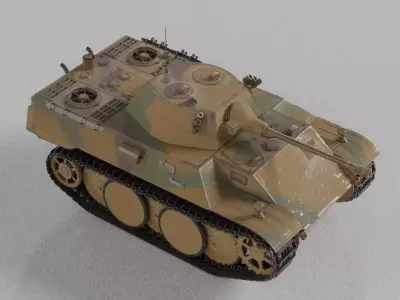 VK1602 Leopard reconnaissance tank 3D model