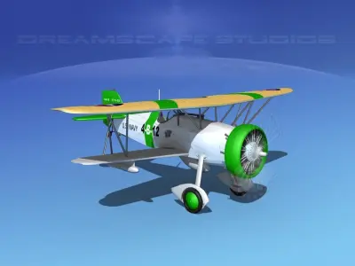 Curtiss F-11-C2 Goshawk V02 3D model