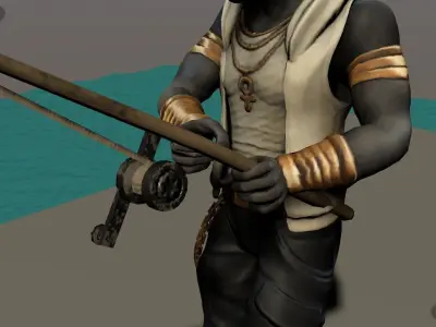 Fishing Rod Spatialio Prefab Free low-poly 3D model