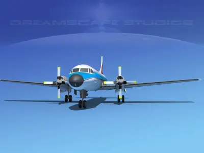 Convair CV-580 Gulf Coast Avaition 3D model
