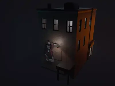 McAvoys Bar - Urban Old Style Building Asset Low-poly 3D model