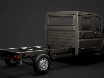 Peugeot Manager Chassis Truck Crew Cab 4035WB 2020 3D model